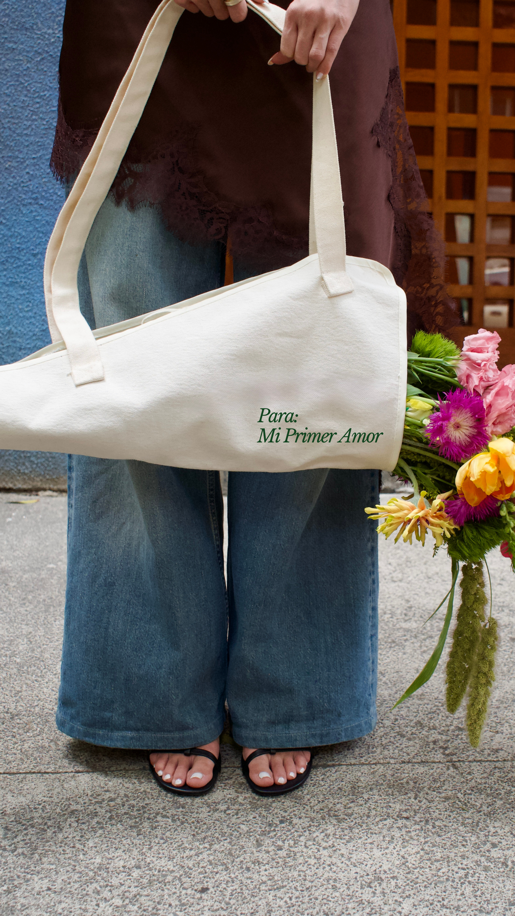 RAMO + FLOWER TOTE BAG